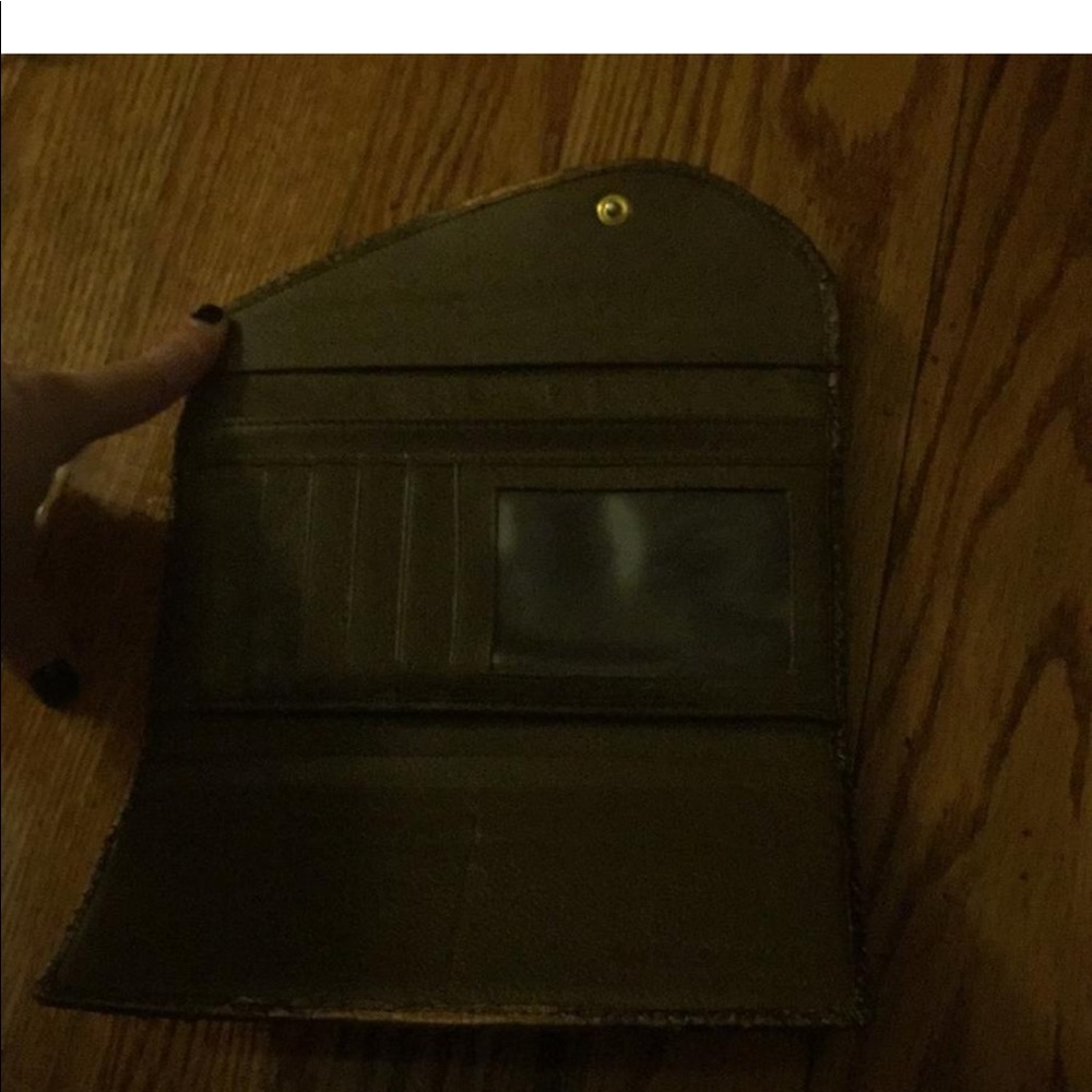 Python Skin Leather Wallet - image 7